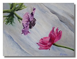 liron art, liron sissman, flower painting, oil painting, Allure