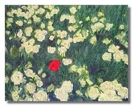 liron art, liron sissman, flower painting, oil painting, Dare be You