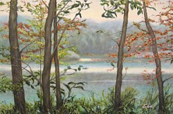 liron Sissman, Gate Keepers, metaphorical landscape, landscape painting