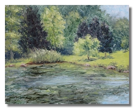 liron art, liron sissman, landscape painting, oil painting, Glorious Day, Hudson River