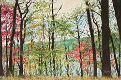 liron Sissman, Here & Beyond II, metaphorical landscape, landscape painting