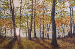 liron Sissman, Here & Beyond III, metaphorical landscape landscape painting