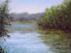 liron art, liron Sissman, plein air, Lake Riconda Ringwood NJ