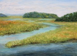 liron Sissman, liron, sissman, marshland, metaphorical landscape, oil painting, art, landscape painting
