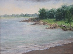 liron Sissman, liron, sissman, new england shore, metaphorical landscape, oil painting, art, landscape painting