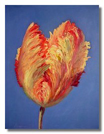 liron art, liron sissman, flower painting, oil painting, Rebirth, Georgia O'Keeffe