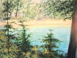 liron Sissman, Right There II, metaphorical landscape, landscape painting