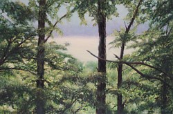 liron Sissman, Right There, metaphorical landscape, landscape painting