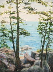 liron Sissman, The Window II, metaphorical landscape, landscape painting