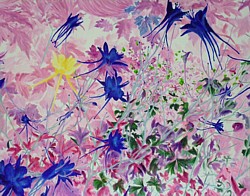 liron sissman, flower painting, art
